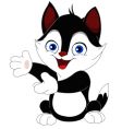 pointing cat vector image