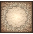 vintage retro background with ornamental frame vector image vector image