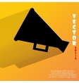 megaphone loud-hailer flat modern web button vector image