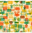 seamless pattern of movie elements and cinema vector image