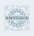 banner with an ornate lettering antique vector image