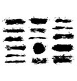 brush strokes set painted isolated objects vector image