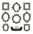 set of vintage baroque frames vector image