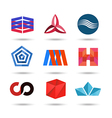 abstract logo design set vector image