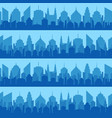 comic blue cityscape seamless pattern vector image vector image