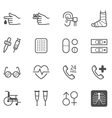 medical icons vector image