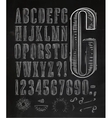vintage font letters chalk vector image vector image