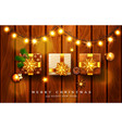for merry christmas and happy new vector image vector image