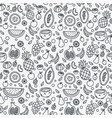handdrawn tropical fruits seamless pattern vector image