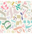 hebrew seamless pattern pastel vector image