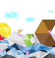 abstract art polygon background vector image