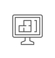 computer design line outline icon vector image