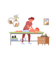physiotherapy massage treatment medical vector image vector image