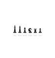 strategy game chess icons vector image
