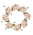 vintage colorful floral crown summer cherry vector image vector image