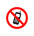 No cell phone sign Royalty Free Vector Image - VectorStock