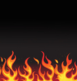 fiery flames background vector image