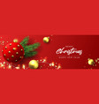 merry christmas and happy new year banner vector image vector image