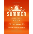 retro summer holidays beach party poster or flyer vector image vector image