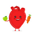 strong funny healthy happy heart vector image vector image