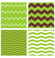tile pattern set with zig zag print background vector image vector image