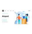 airport web concept passenger check vector image