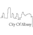 albany city one line drawing vector image