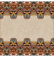 ethnic stripe ornament on floral background vector image