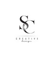 sc s c letter design logo logotype concept vector image