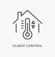 climate control line icon on white background vector image