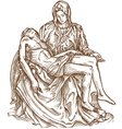 pieta statue of michelangelo vector image