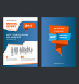 poster or brochure cover design template vector image vector image
