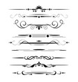 set decorative delimiters vector image