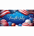 4th of july independence day of the usa vector image vector image