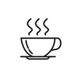 coffee cup flat style line icon vector image