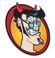 face of the devil vector image vector image