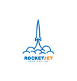 rocket jet logo vector image