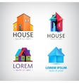 set of house logos property real estate vector image