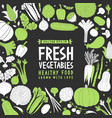 fun hand drawn vegetables design template food vector image