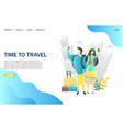 time to travel website landing page design vector image