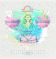 card with astrology libra zodiac sign vector image vector image