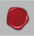 red wax seal with copy space empty blank mail vector image vector image