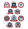 aviation and air travel banners or emblems vector image vector image