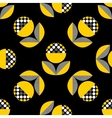 abstract seamless pattern with black and yellow vector image