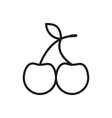 cherry outline icon cherries fruit symbol vector image