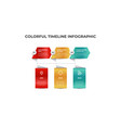 infographic element template colorful timeline vector image