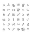thin line icons set for marketing vector image
