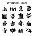 business investment icon set vector image