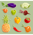 fruits and vegetables set 2 vector image vector image