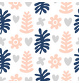 hand drawn floral seamless repeat pattern vector image vector image